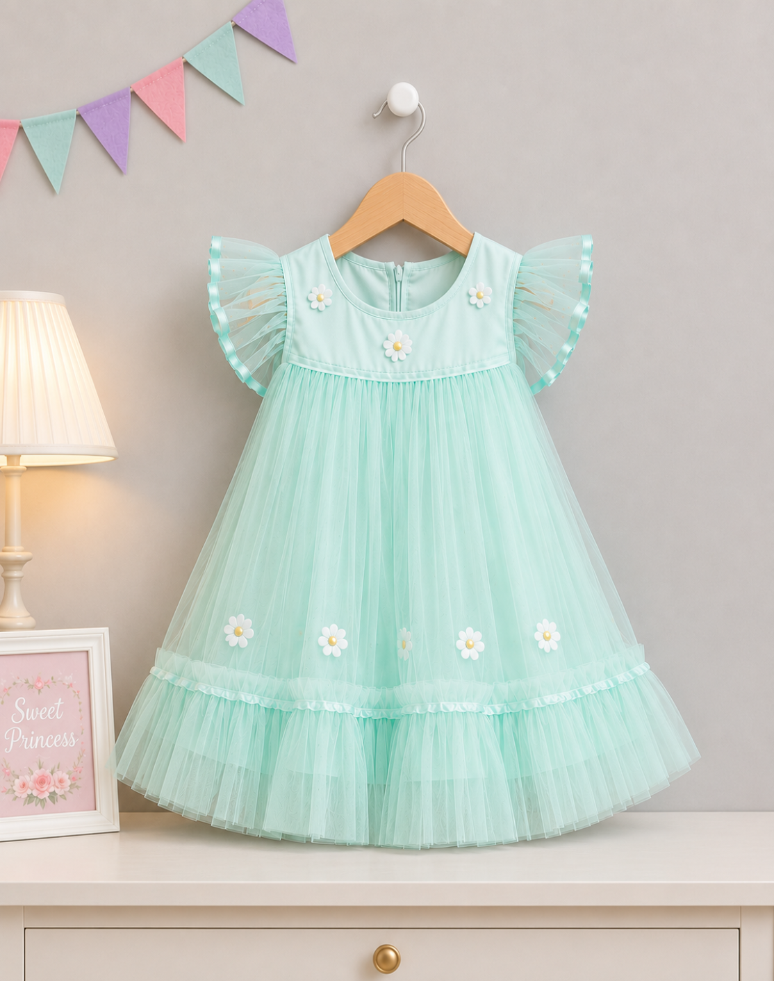 ZAKI-Baby Girls Fancy Party Frocks 0-18 Months