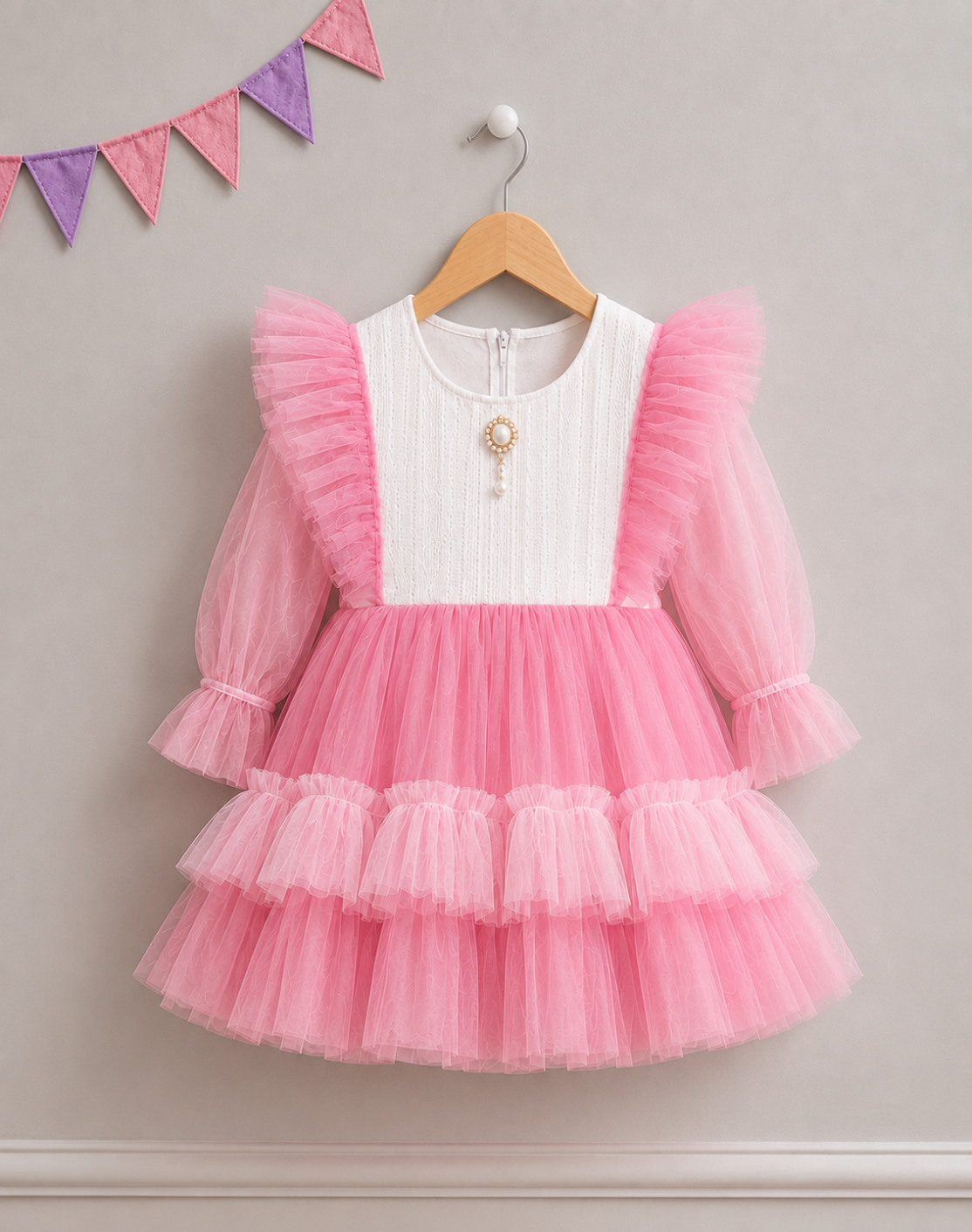 ZAKI-Baby Girls Fancy Party Frocks 0-18 Months