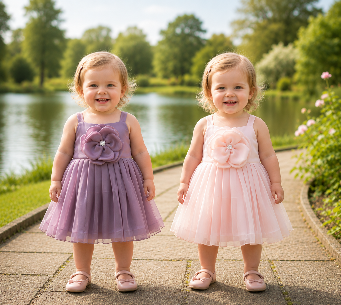 ZAKI-Baby Girls Fancy Party Frocks 0-18 Months