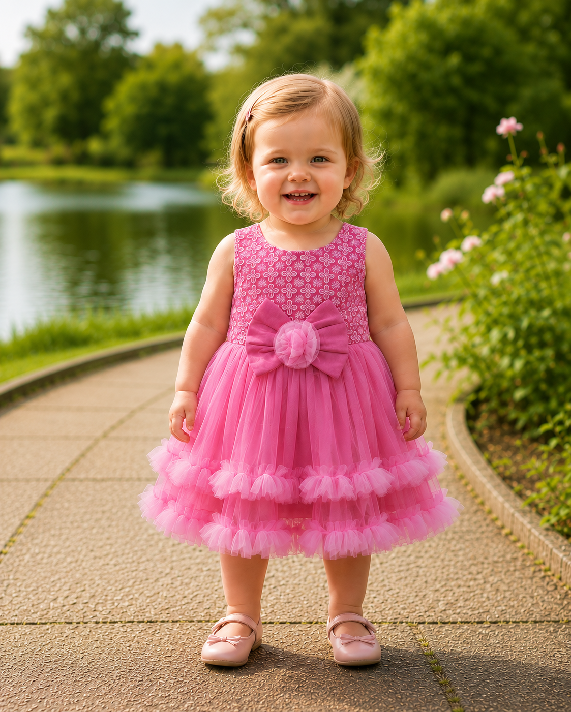 ZAKI-Baby Girls Fancy Party Frocks 0-18 Months