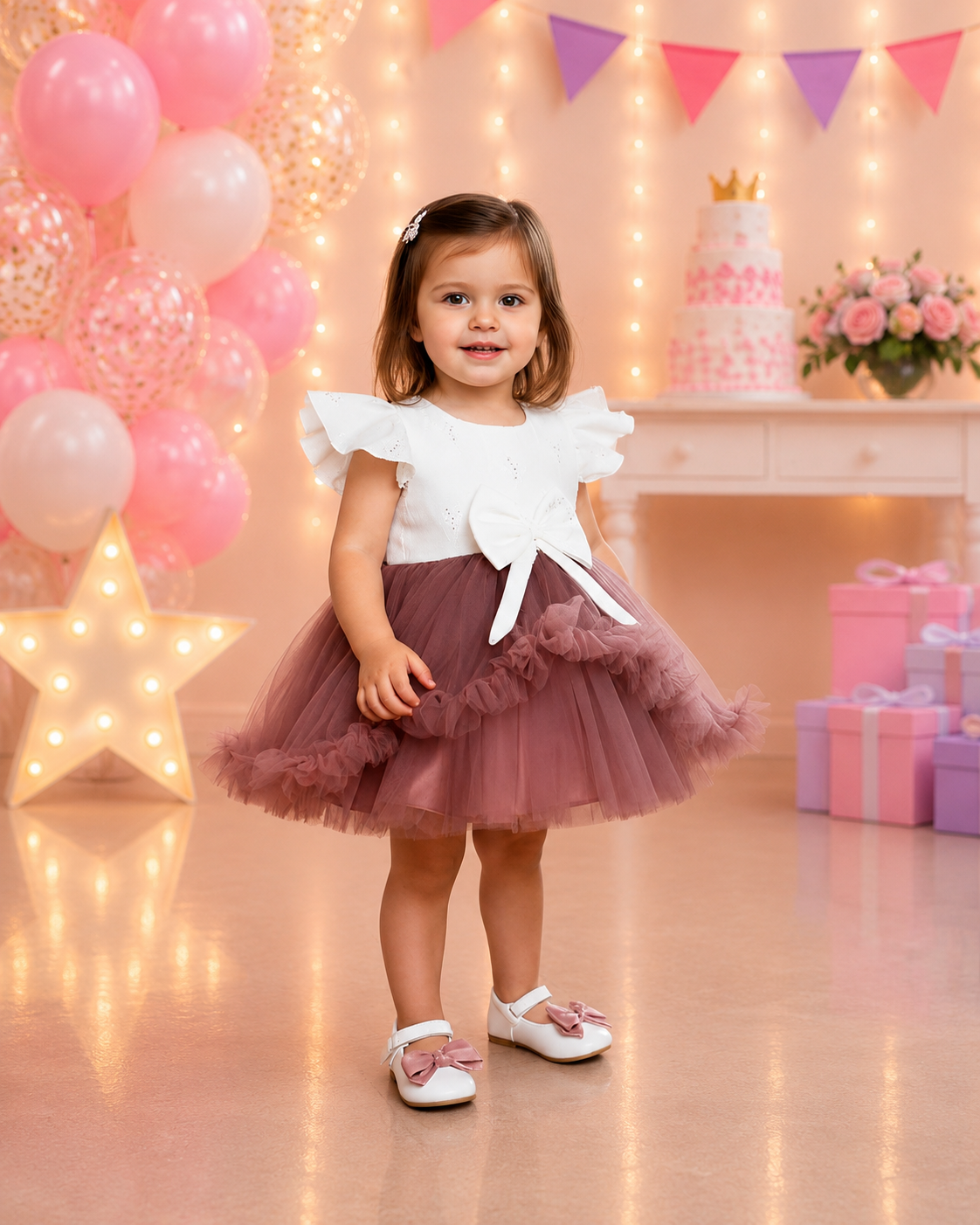 ZAKI-Baby Girls Fancy Party Frocks 0-18 Months