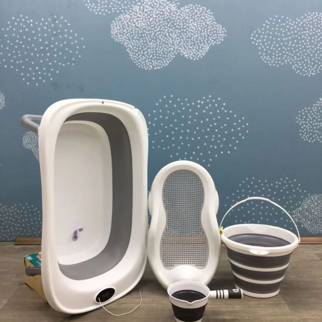 Baby Foldable Bath Tub Set 4pcs