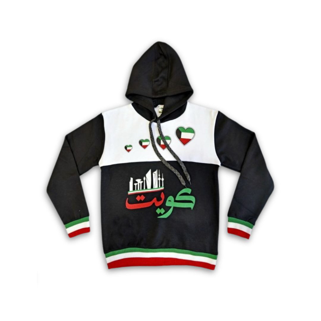 Kuwait National Day Kid's Fleece Hoodie 11-16 Years