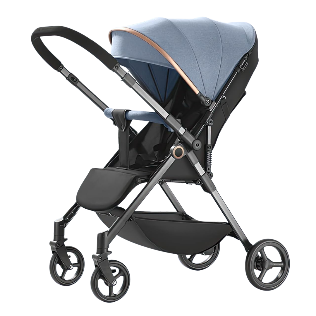 SwiftRide Vista Pro Stroller – Reversible Seat, High Landscape & Cabin-Ready Fold - Grey