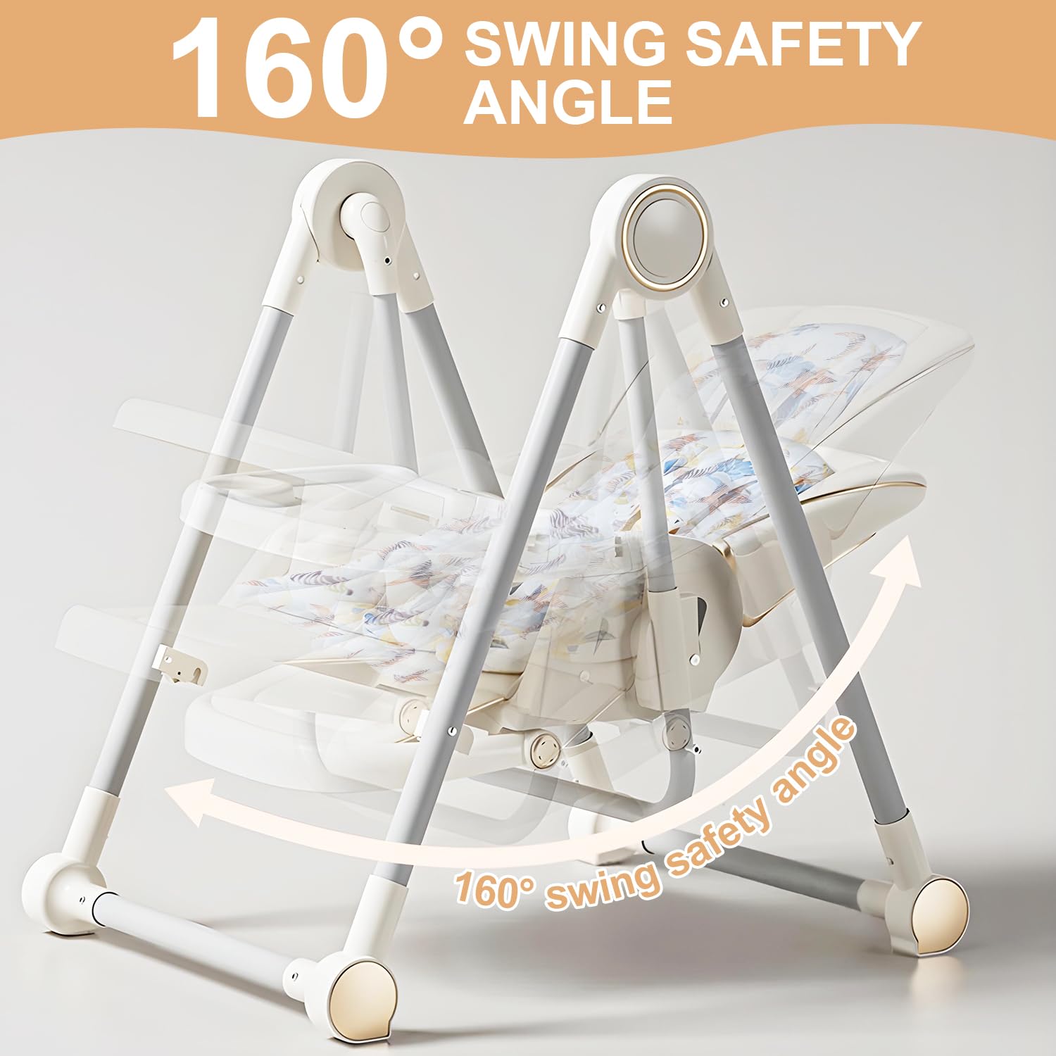 POPYPAPA - Baby Foldable Multi Purpose High Chair & Swing (Grey)