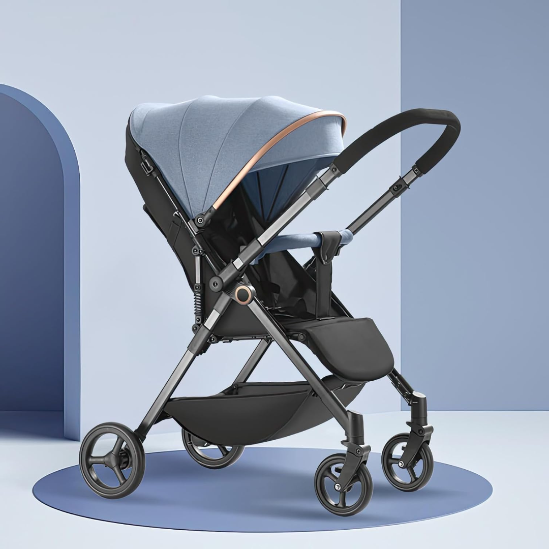 SwiftRide Vista Pro Stroller – Reversible Seat, High Landscape & Cabin-Ready Fold - Grey