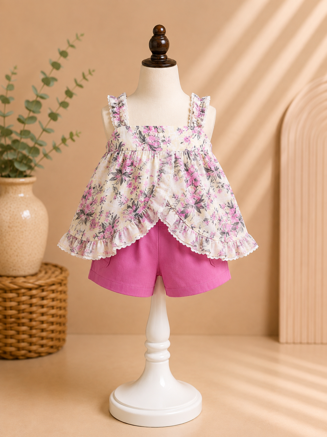 ZAKI-BABY GIRLS FROCK WITH PANTY 3-12M