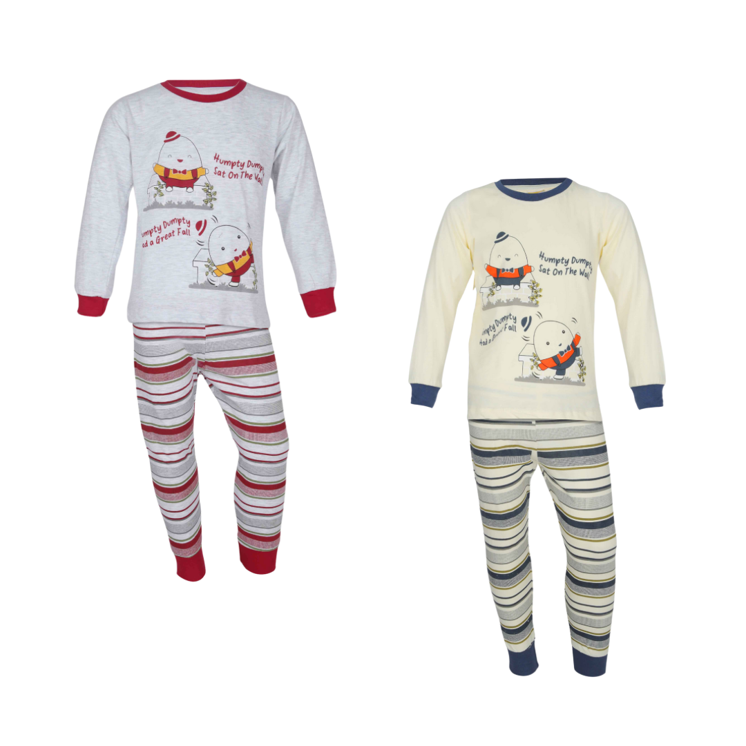 Boys L/S T-Shirt with Long Pants Set 2-7Y Red/Blue