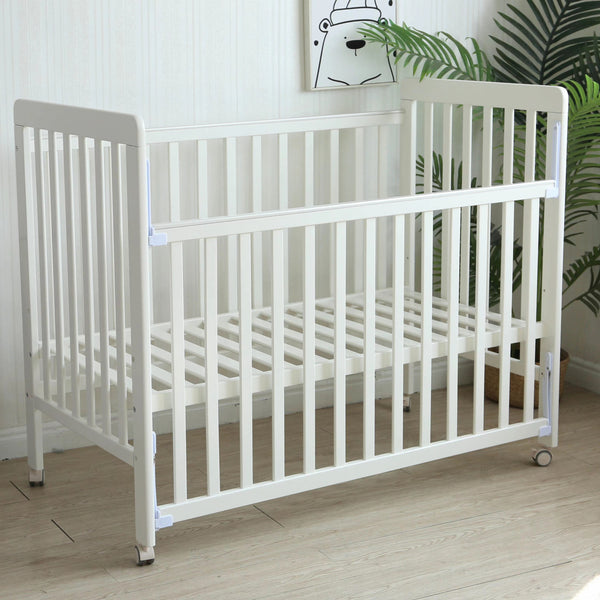 Baby Wooden Bed - White (120 x 60cm)