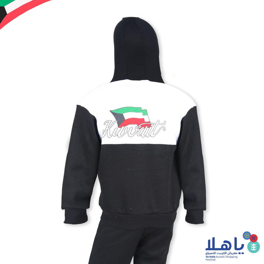 Kuwait National Day Kids Fleece Hoodie & Jogger Set 5-10 Years