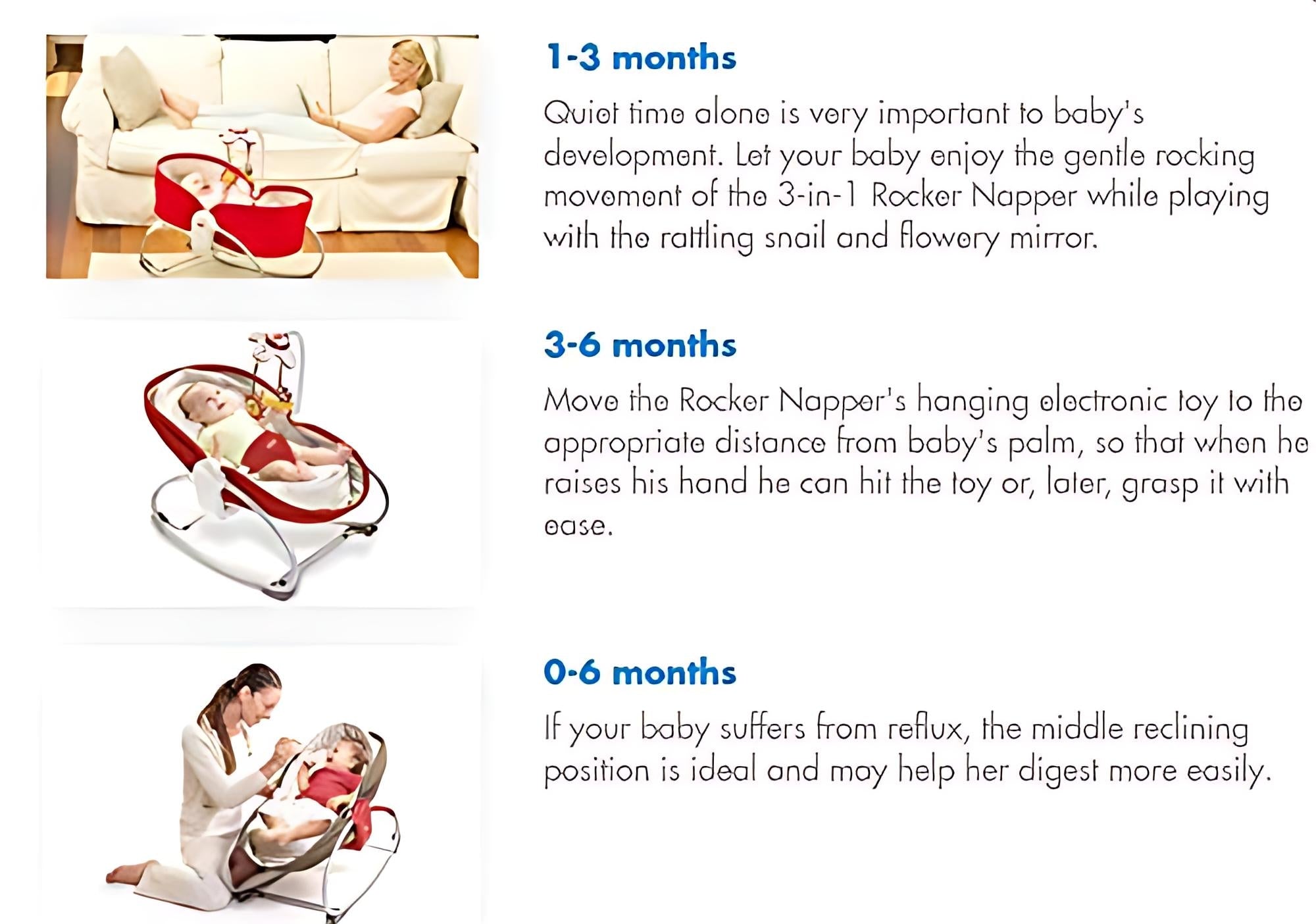 Baby WG 3 IN 1 Rocker Napper (Red)