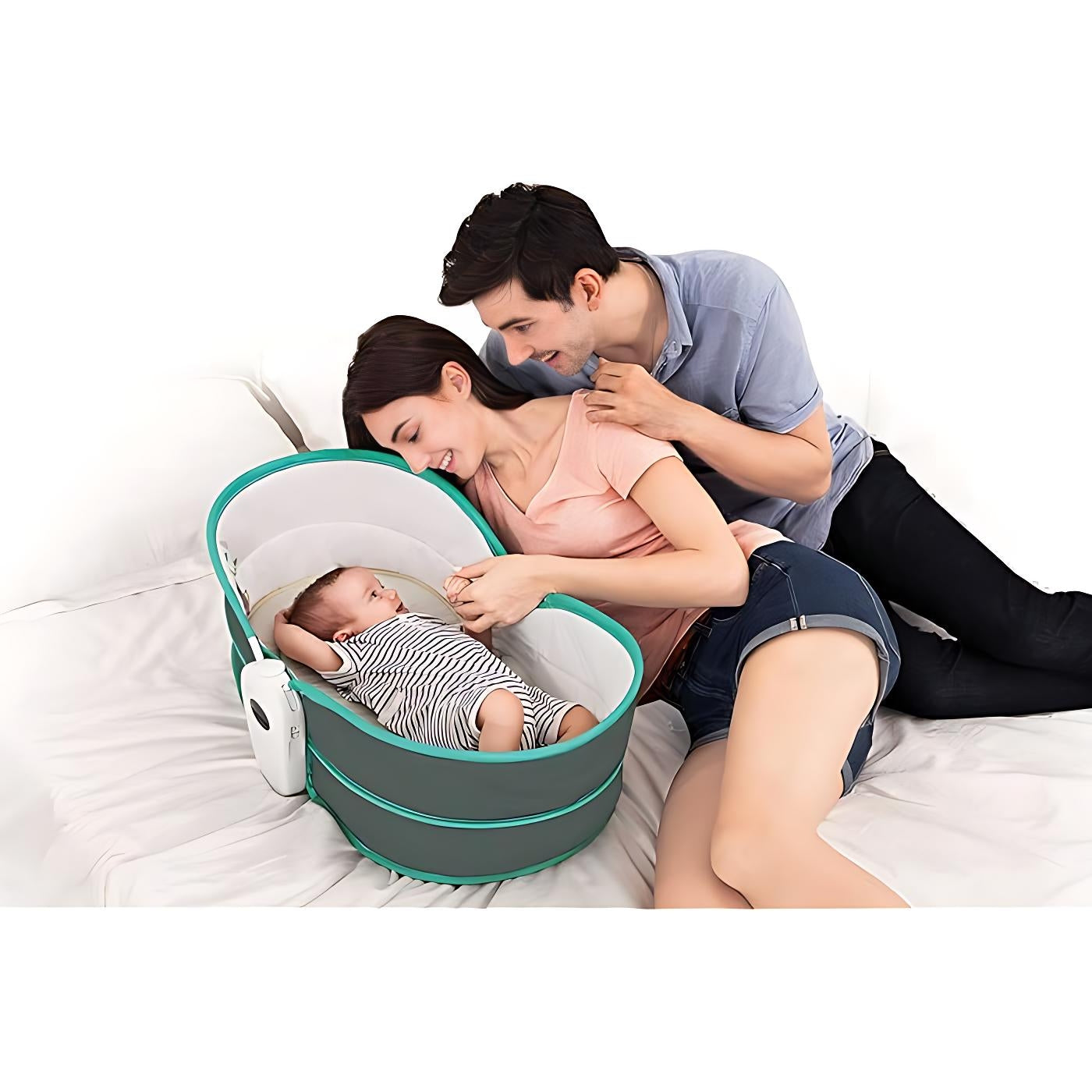 5 in 1 Rocker Bassinet (Blue-Grey)