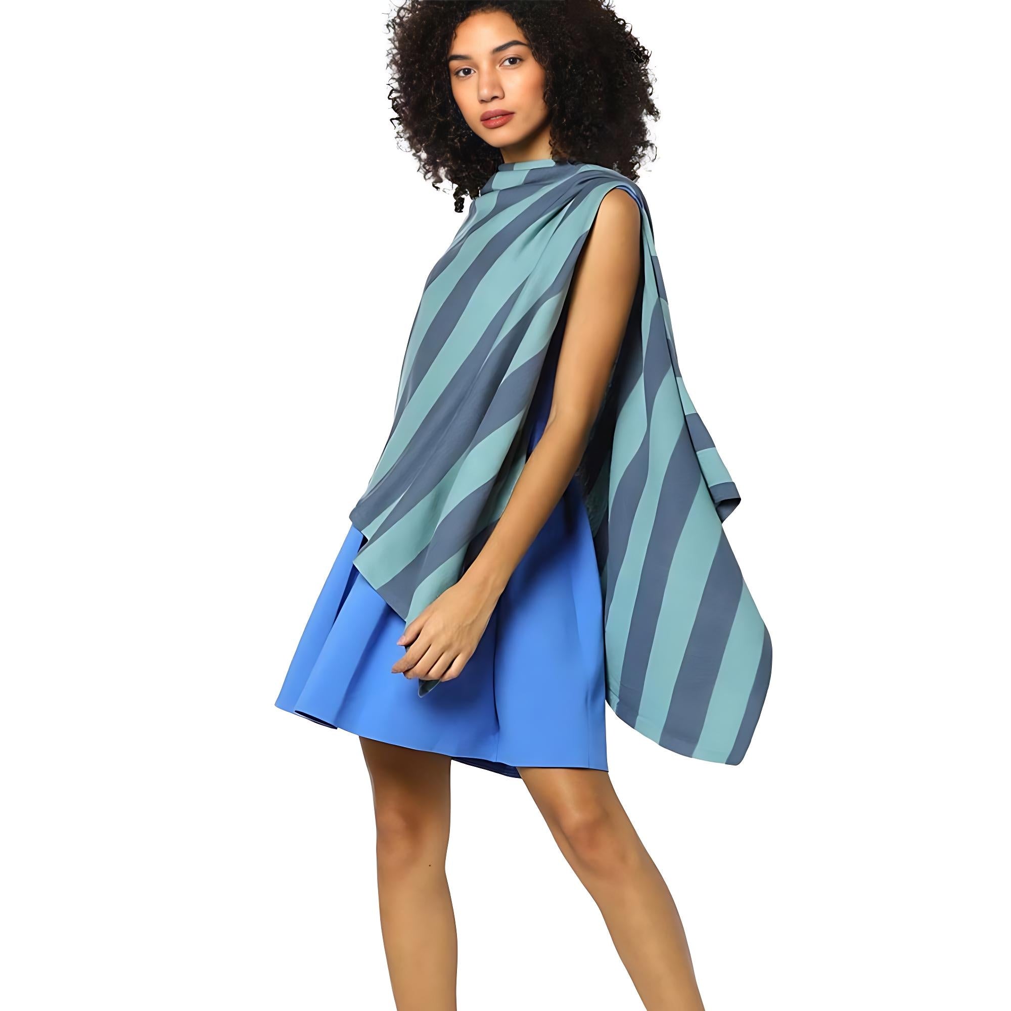 Pluchi - Sarah Maternity Poncho - Queens Blue/Summer Blue