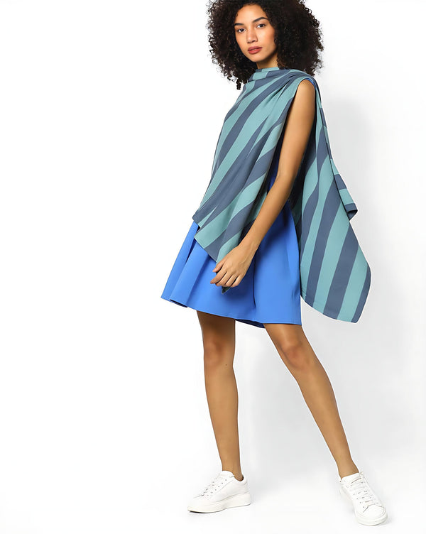 Pluchi - Sarah Maternity Poncho - Queens Blue/Summer Blue