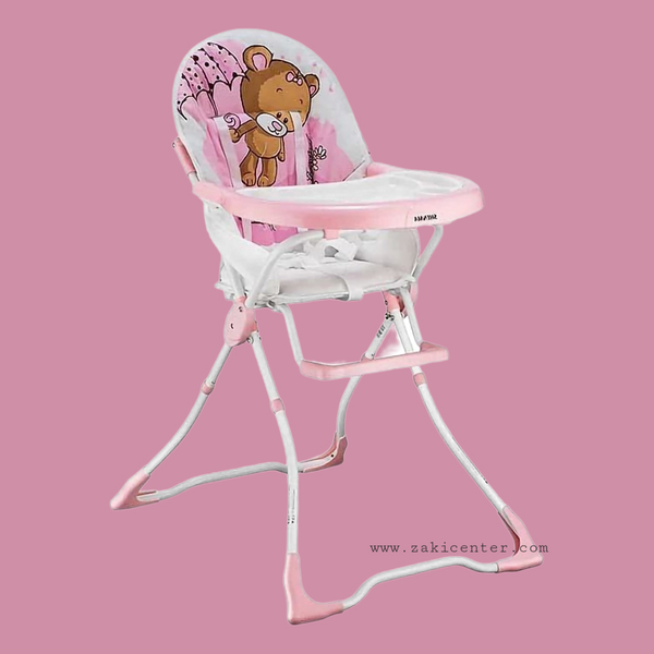 Baby High Chair Foldable (Pink)