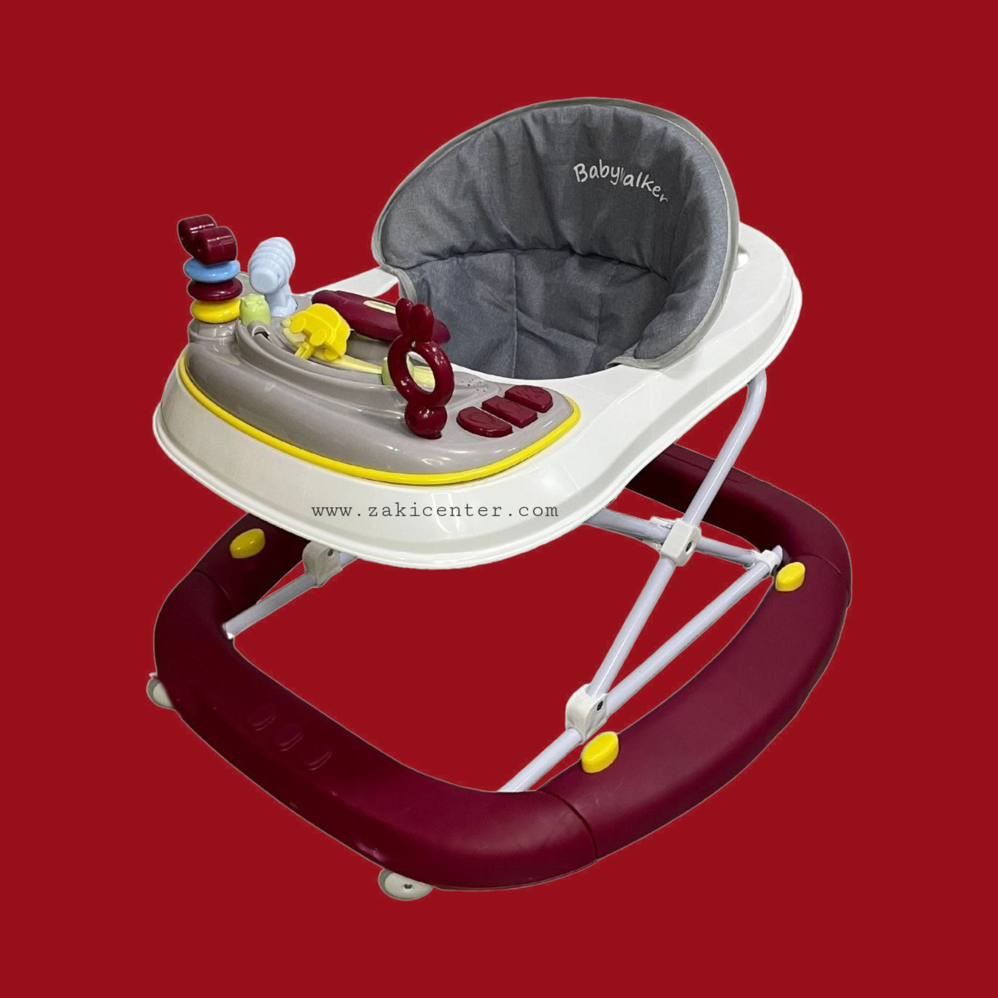 Baby Rocking Walker + Removable Tray (Red)