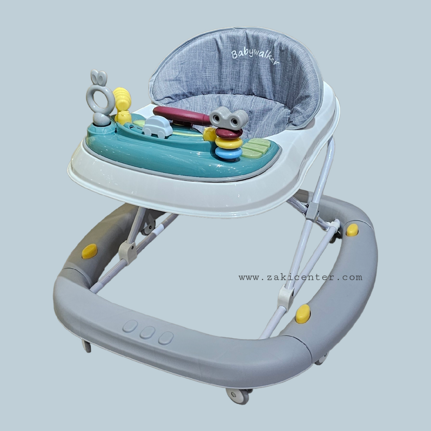 Baby Rocking Walker + Removable Tray (Grey)