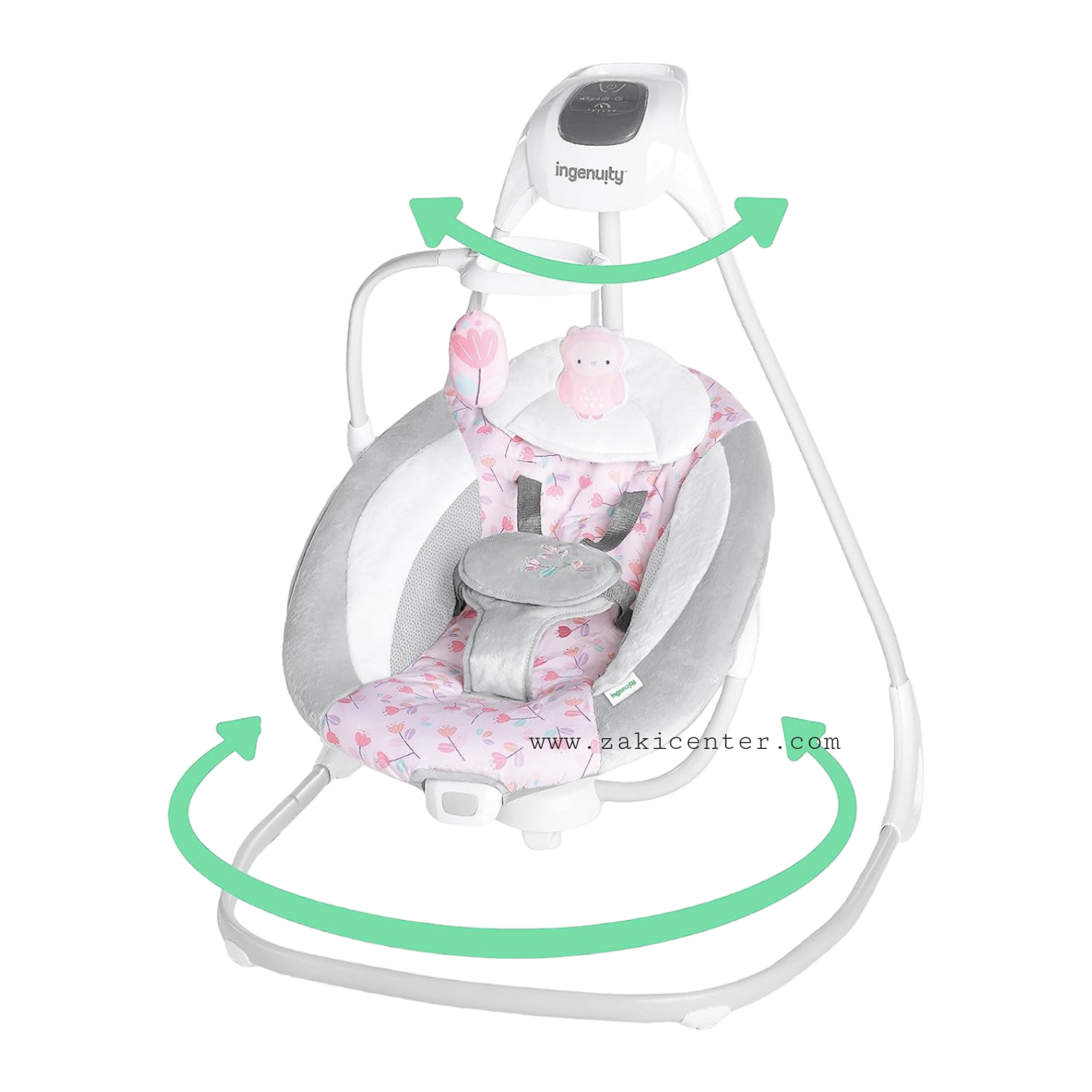 INGENUITY 2-in-1 Vibrating Lightweight Baby Swing (Pink)