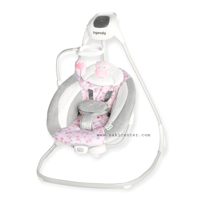 Baby swing in pink deals