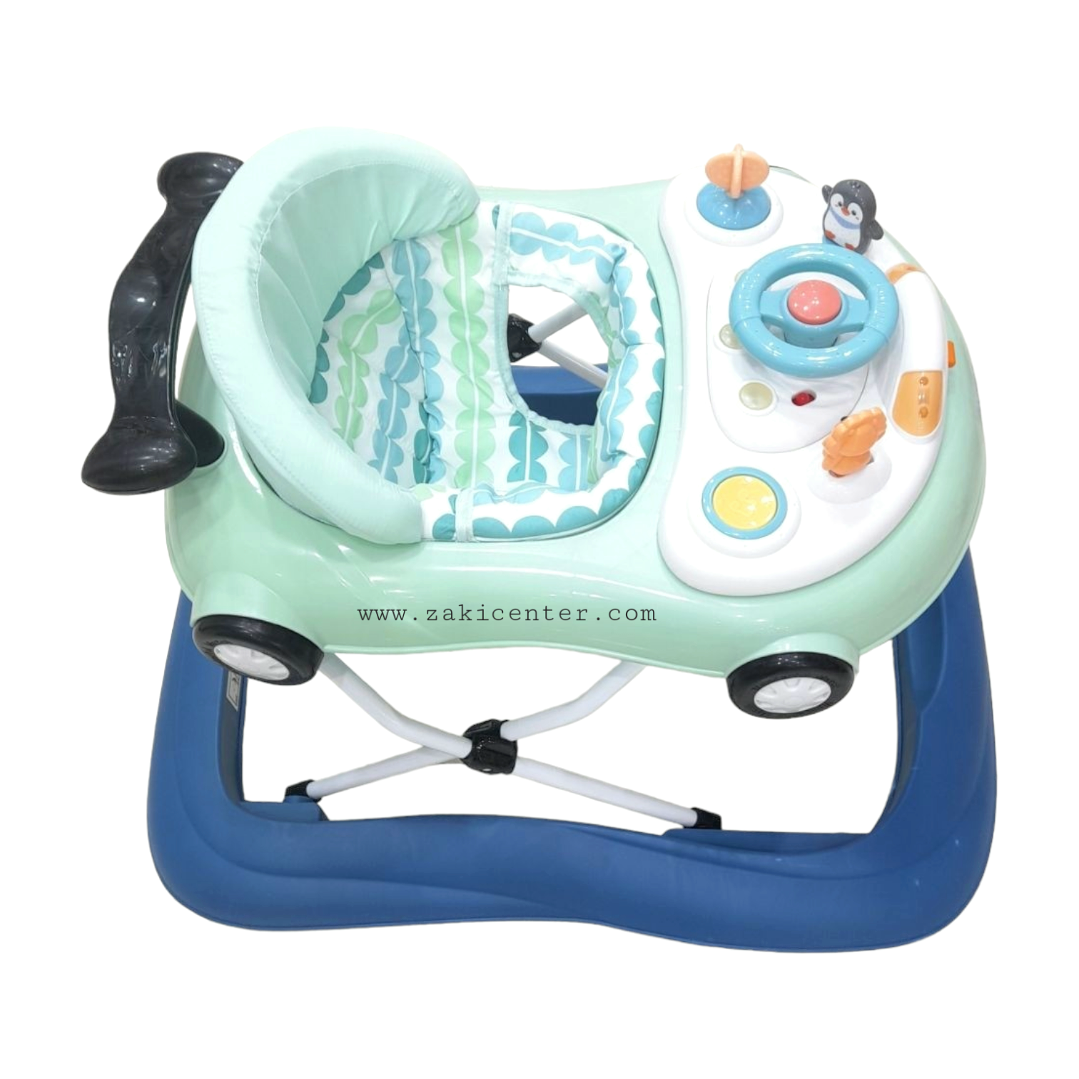 Akigo Baby Walker Car with Handle & Removable Tray (Green)