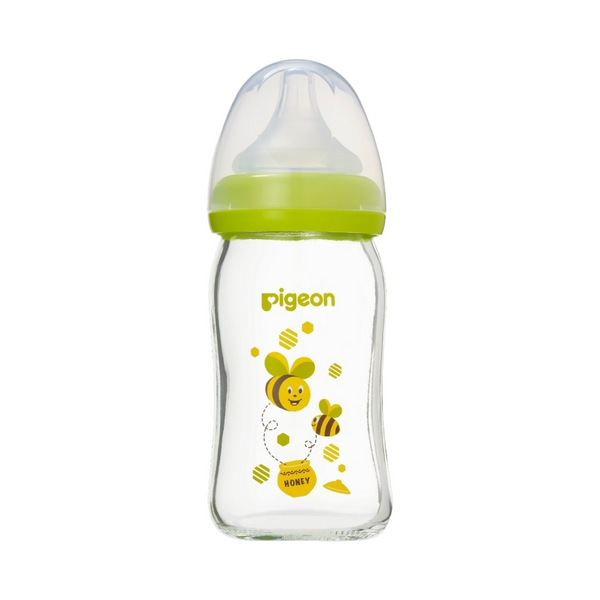 Pigeon Softouch Wide Neck Peristaltic Plus Glass Bottle (Decorated) 160 ml