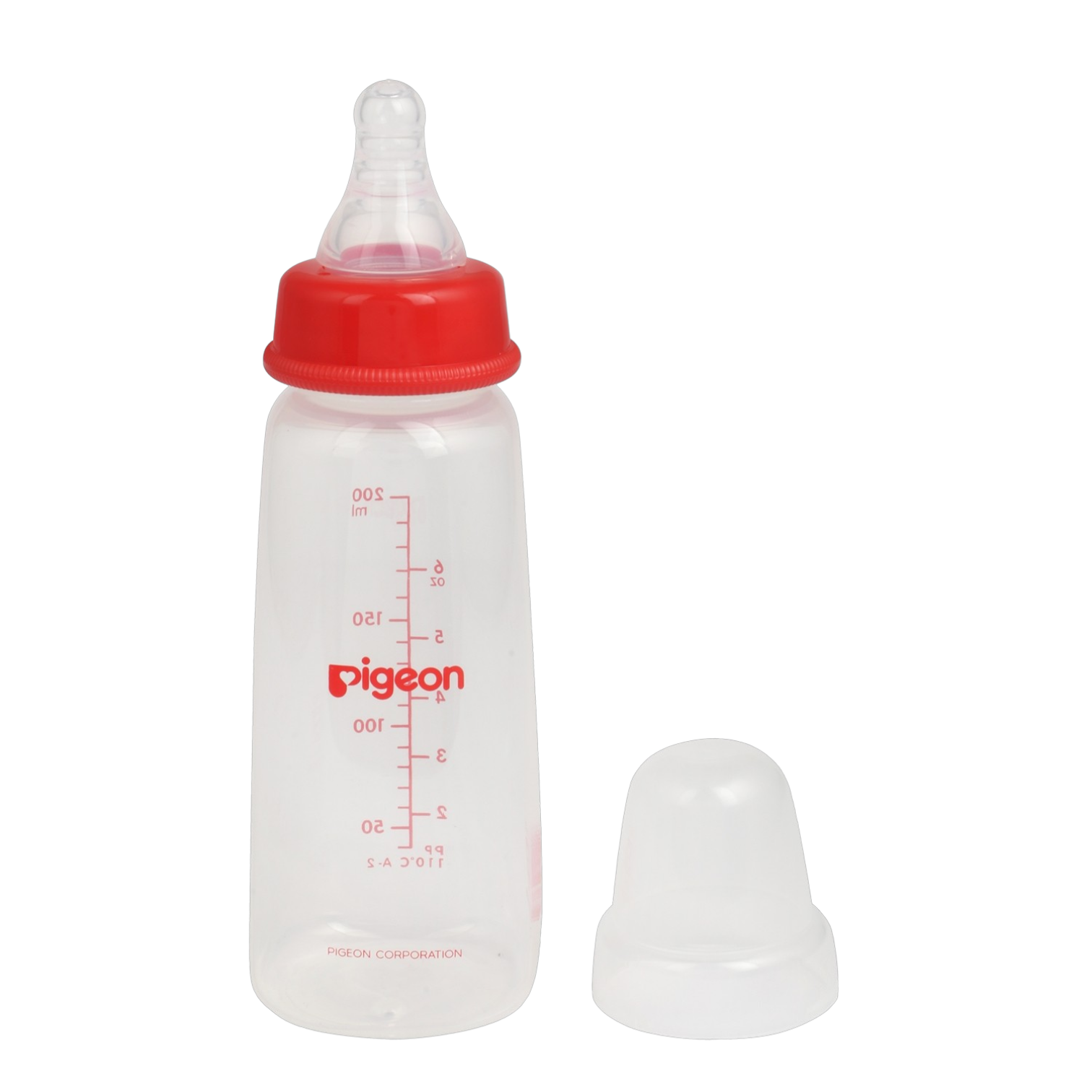 Pigeon Slim Neck Plastic Bottle Clear Cap 200 ml