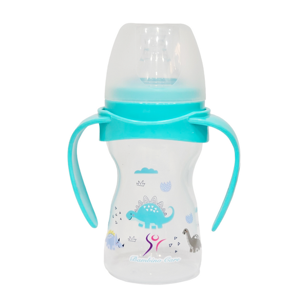 Bambino Anti-Colic Feeding Bottle/Nipple with Handle 150ml/5oz - Boy