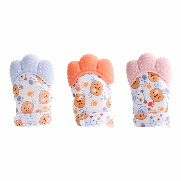 Baby Gum Teething Mittens - Bear