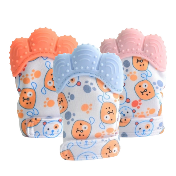 Baby Gum Teething Mittens - Bear