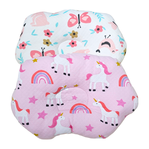 Quilted Baby Pillow - Unicorn/Butterfly