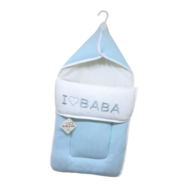 I Love Baba Sleeping Bag with Side-Opening Zipper