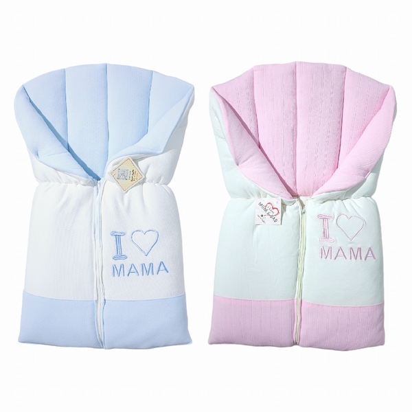 I Love Mama Sleeping Bag with Front-Zipper