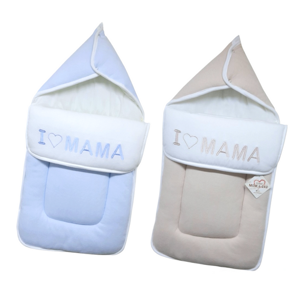 I Love Mama Sleeping Bag with Side-Opening Zipper