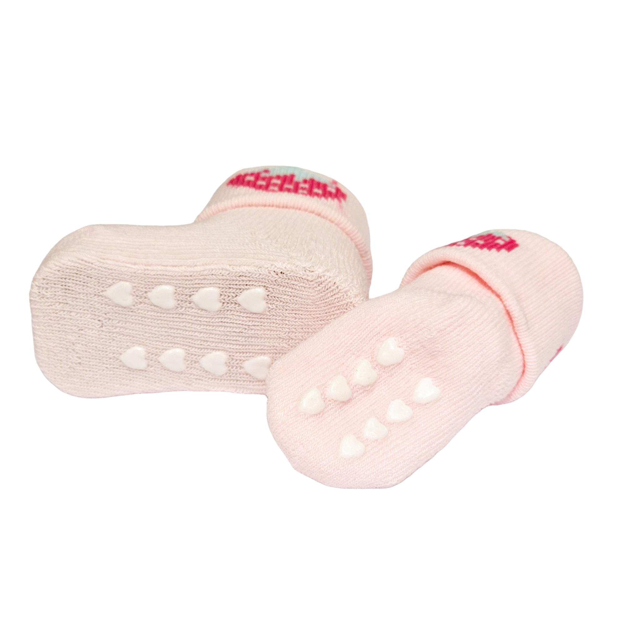 Hudson Pack of 3 Baby Girl Socks (0-6M)