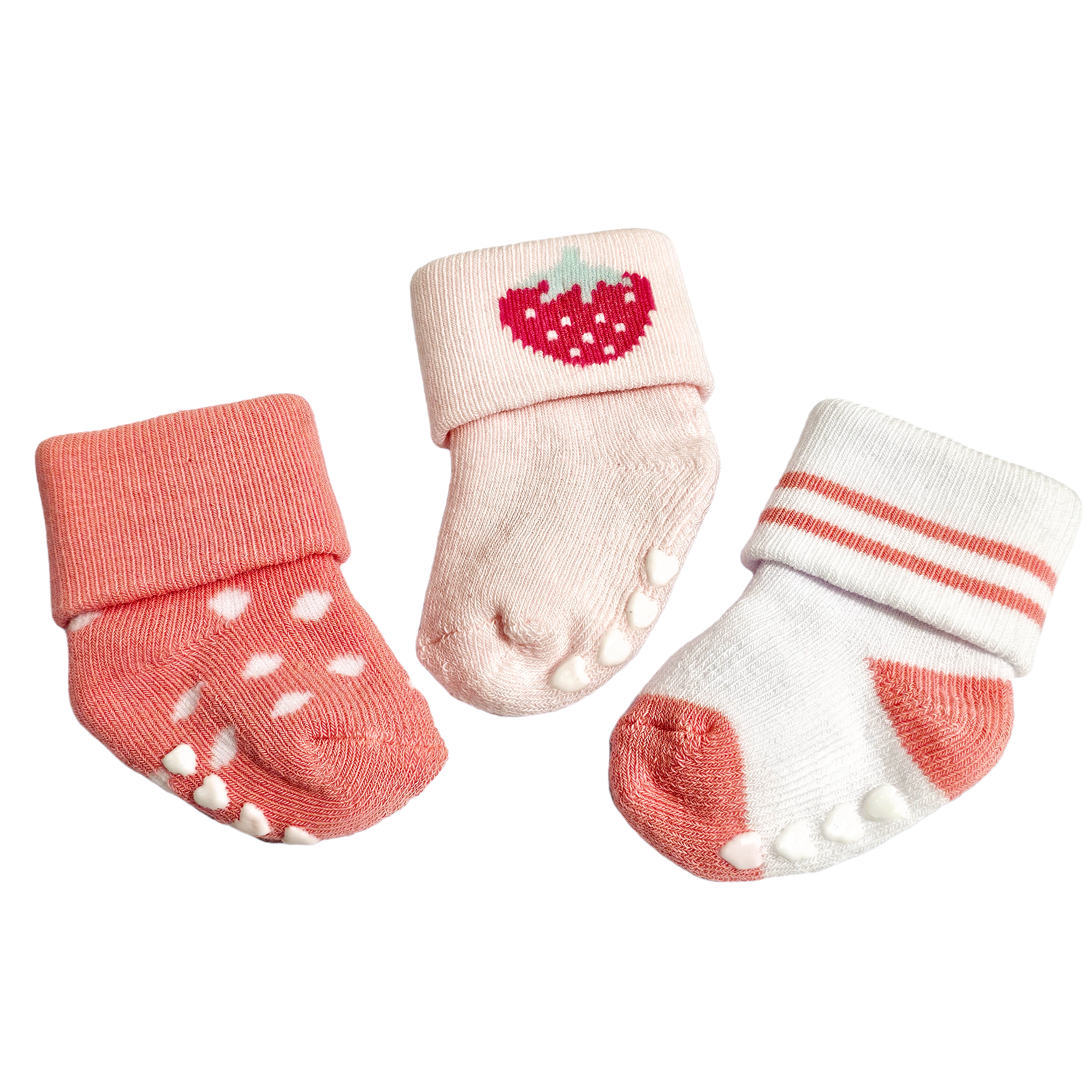 Hudson Pack of 3 Baby Girl Socks (0-6M)