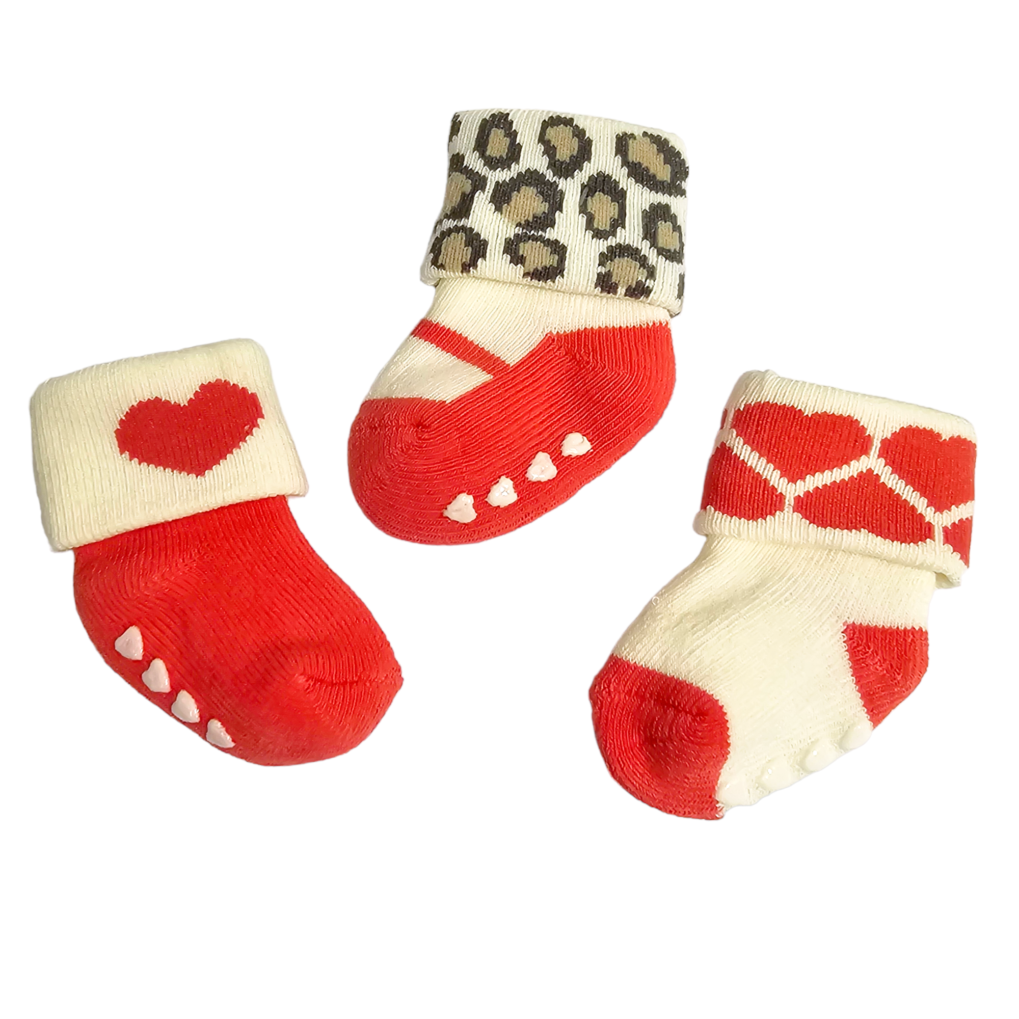 Hudson Pack of 3 Baby Girl Socks (0-6M)