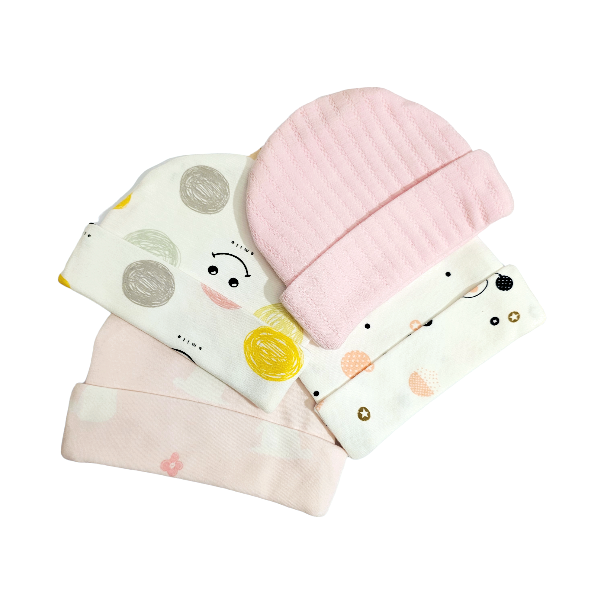 Girls/Boys Baby Cap Set 4pcs