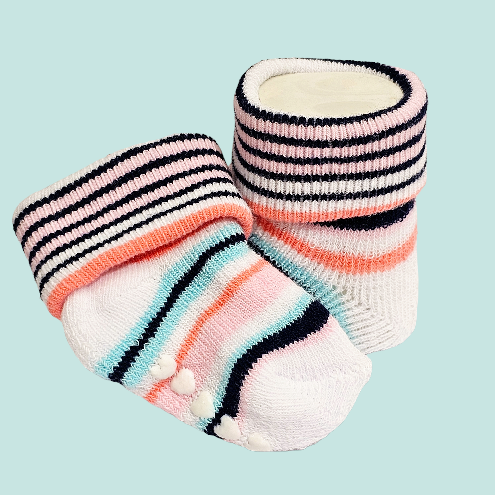 Hudson Pack of 3 Baby Girl Socks (0-6M)