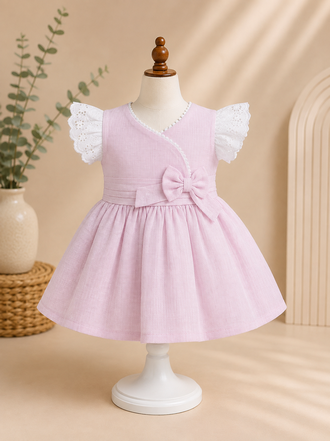 ZAKI-BABY GIRLS FROCK WITH PANTY 3-12M