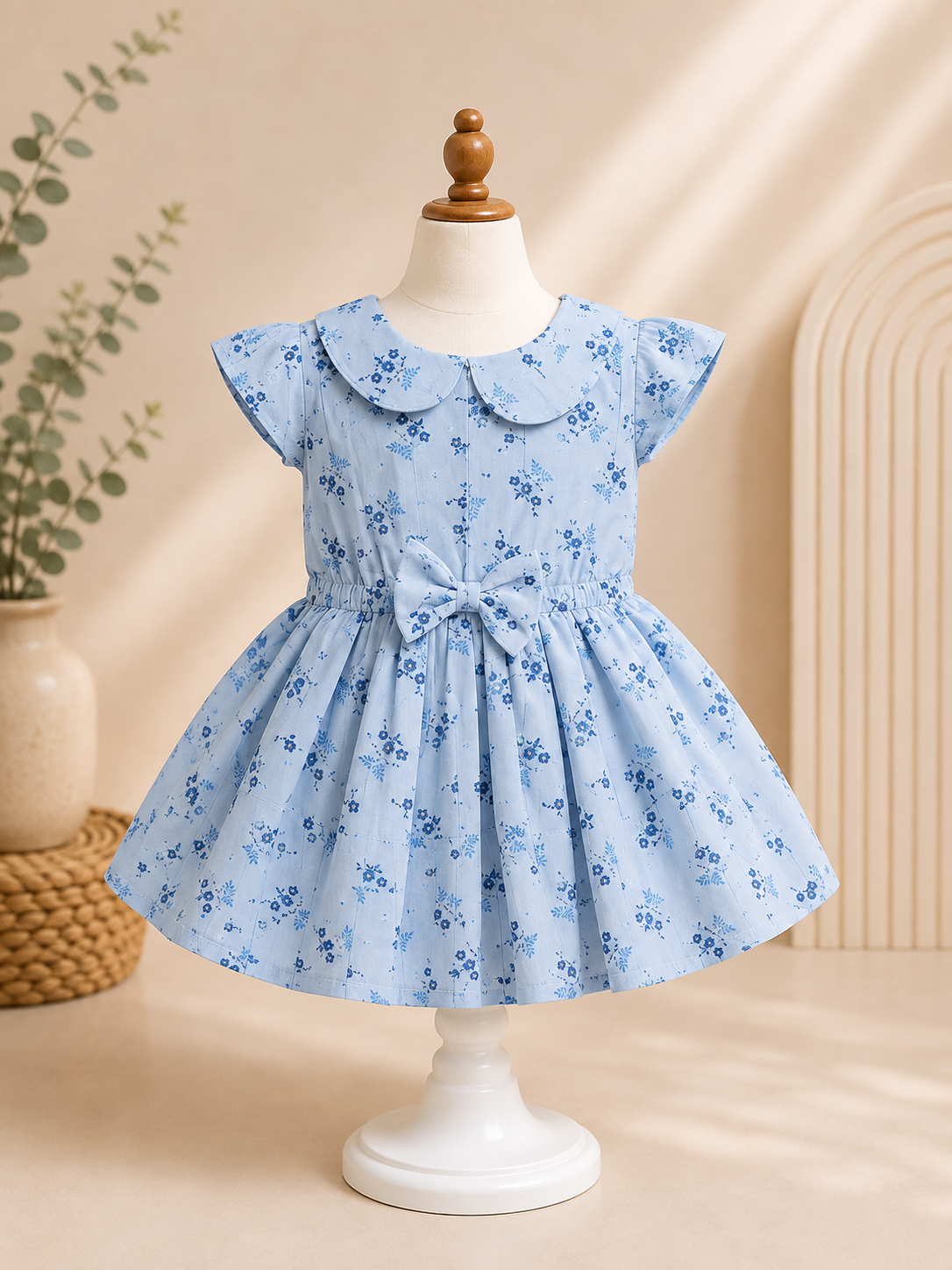 ZAKI-BABY GIRLS FROCK WITH PANTY 3-12M