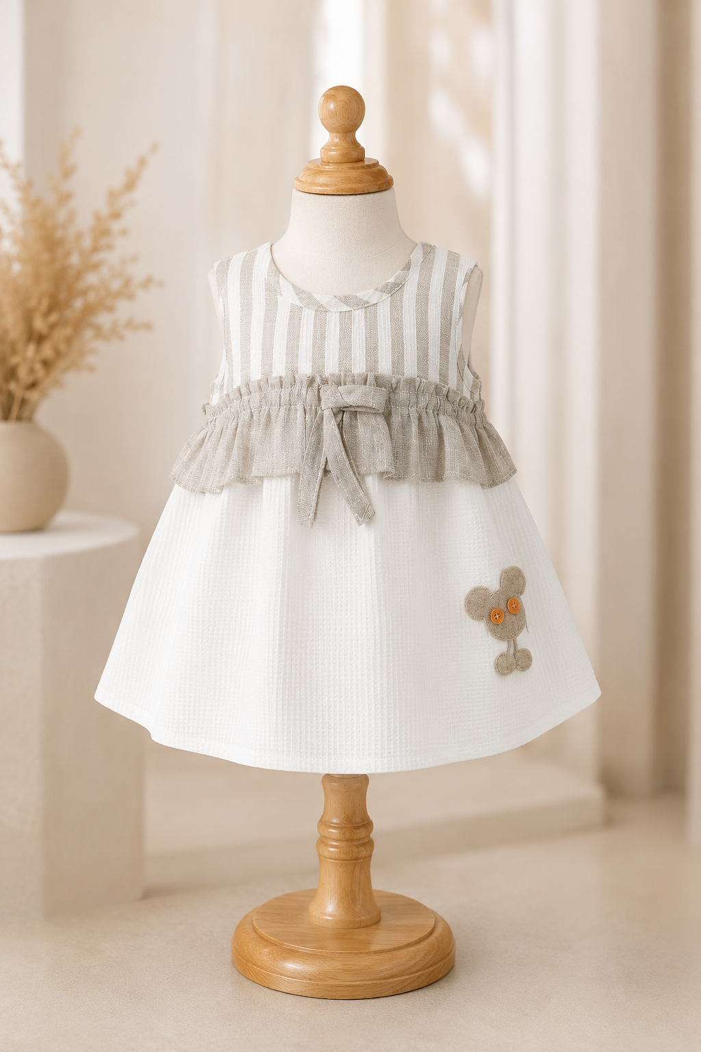 ZAKI-BABY GIRLS FROCK WITH PANTY 3-12M
