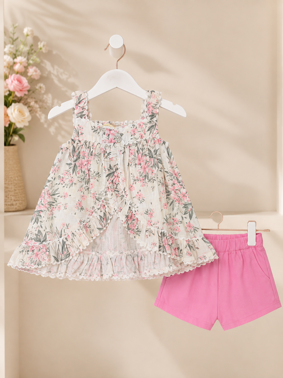 ZAKI-BABY GIRLS FROCK WITH PANTY 3-12M