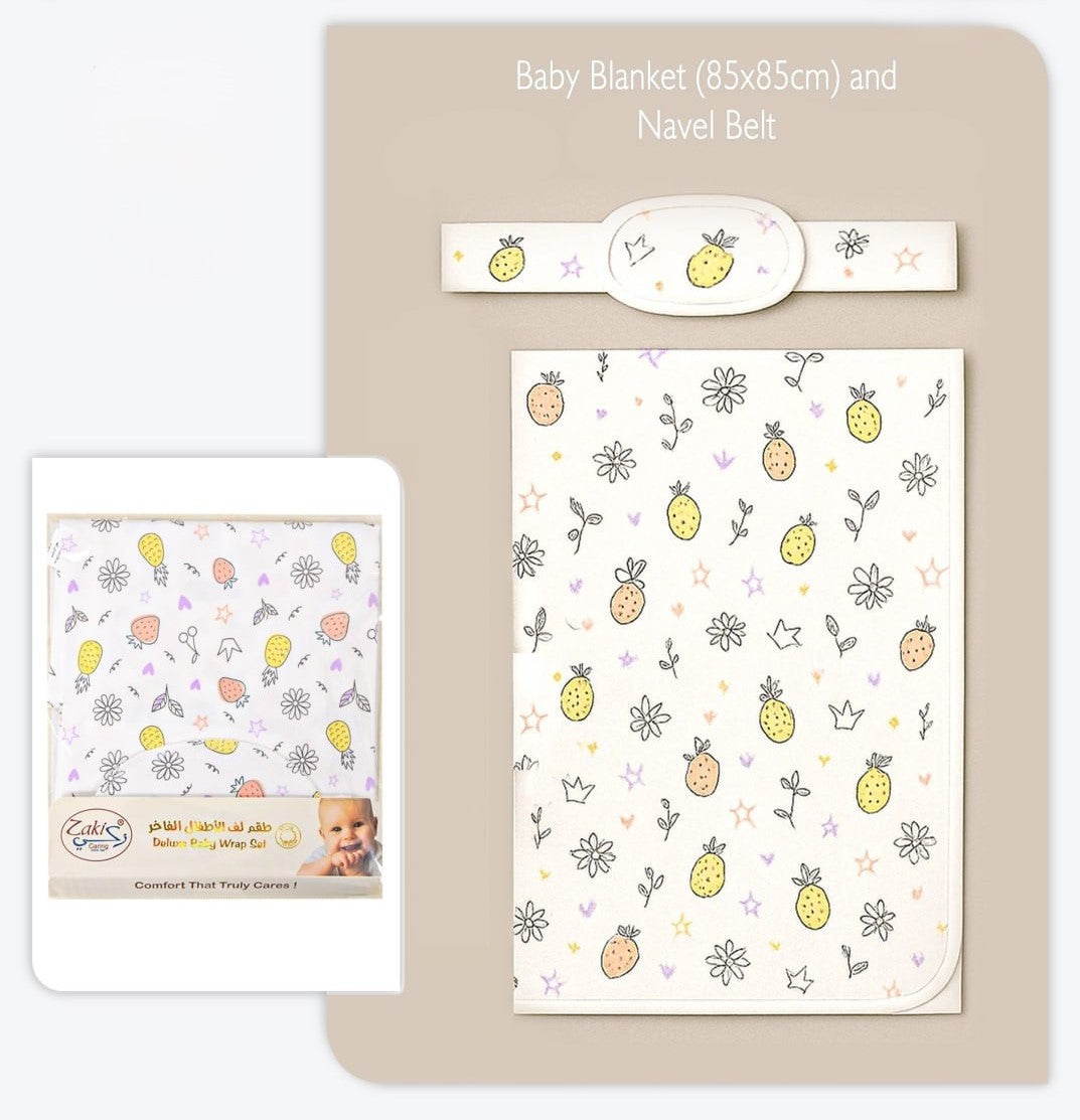 Girls Blanket with Navel Belt - Set 0-3M