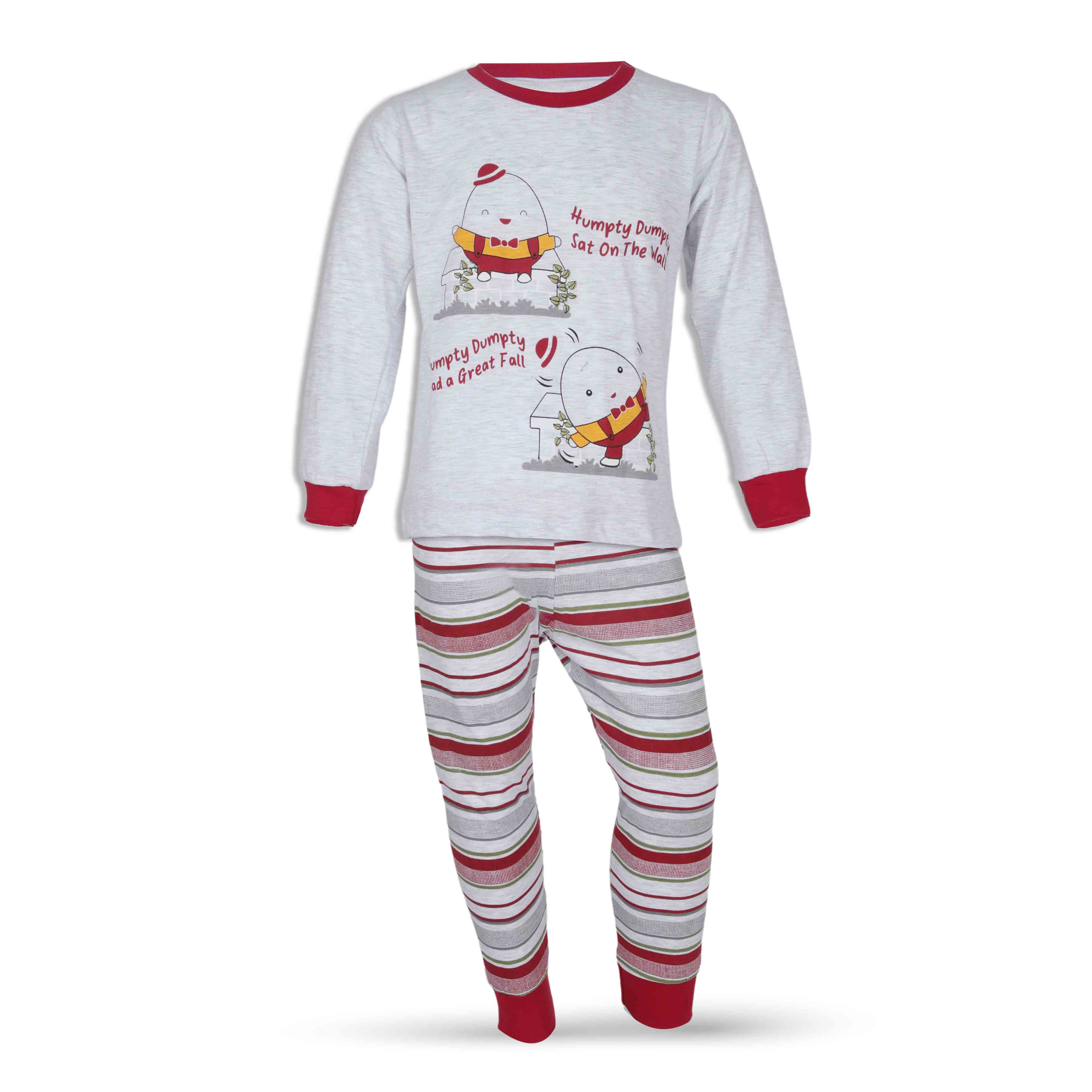 Boys L/S T-Shirt with Long Pants Set 2-7Y Red/Blue