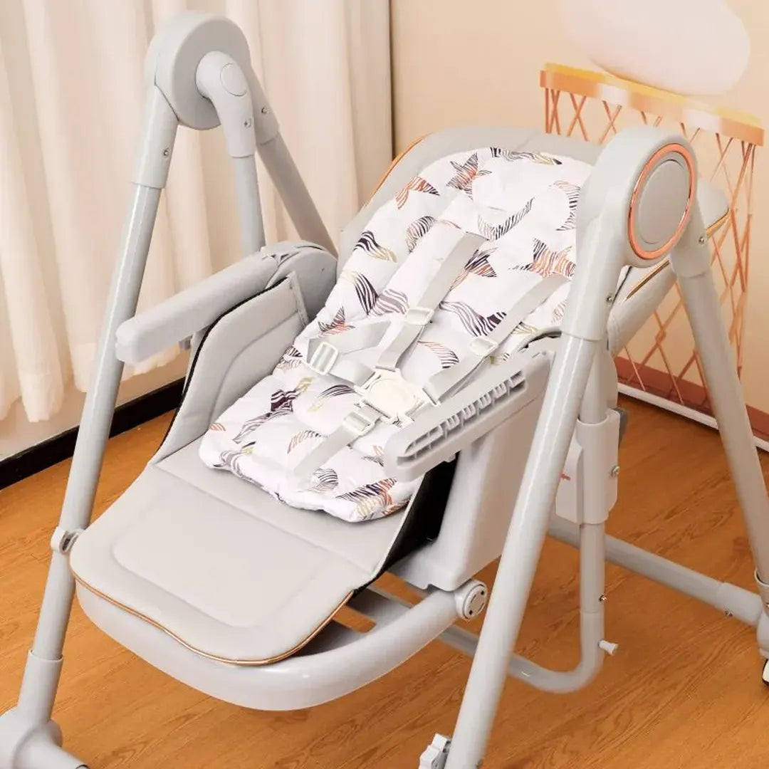 POPYPAPA - Baby Foldable Multi Purpose High Chair & Swing (Grey)
