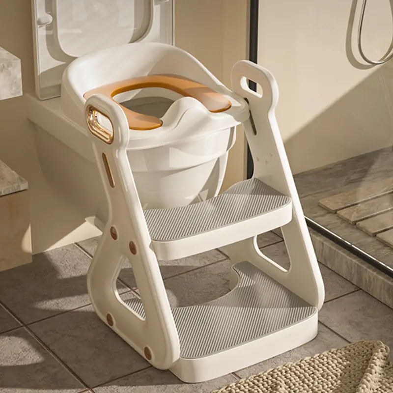BabaMama 2-in-1 Potty Training Seat with Ladder – Auto-Adjust Height & Soft Cushion