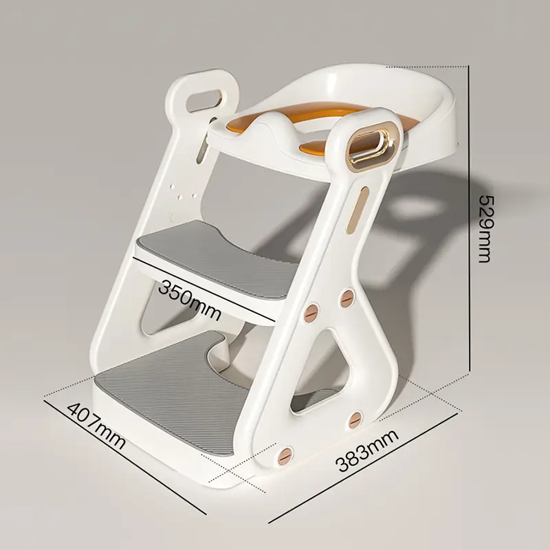 BabaMama 2-in-1 Potty Training Seat with Ladder – Auto-Adjust Height & Soft Cushion