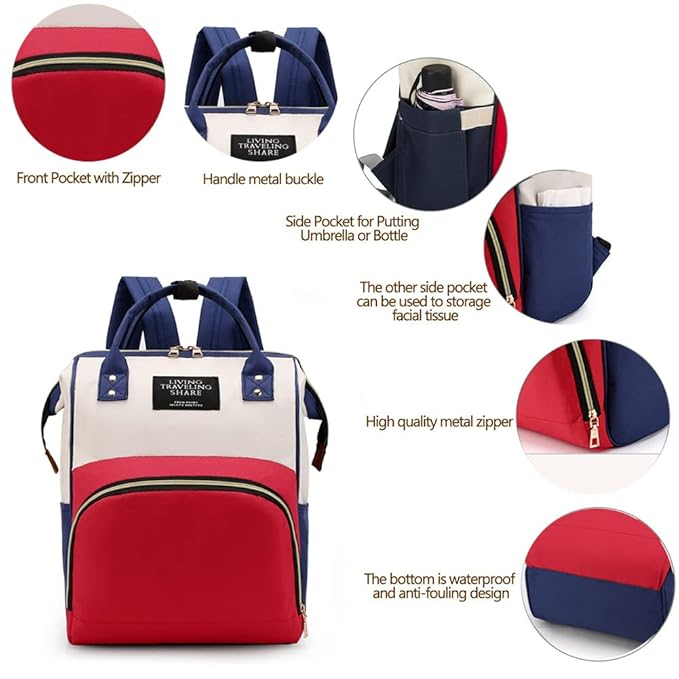 UmmiGo™- Large Capacity Diaper Backpack – Waterproof, Multi-Pocket & Stroller-Ready
