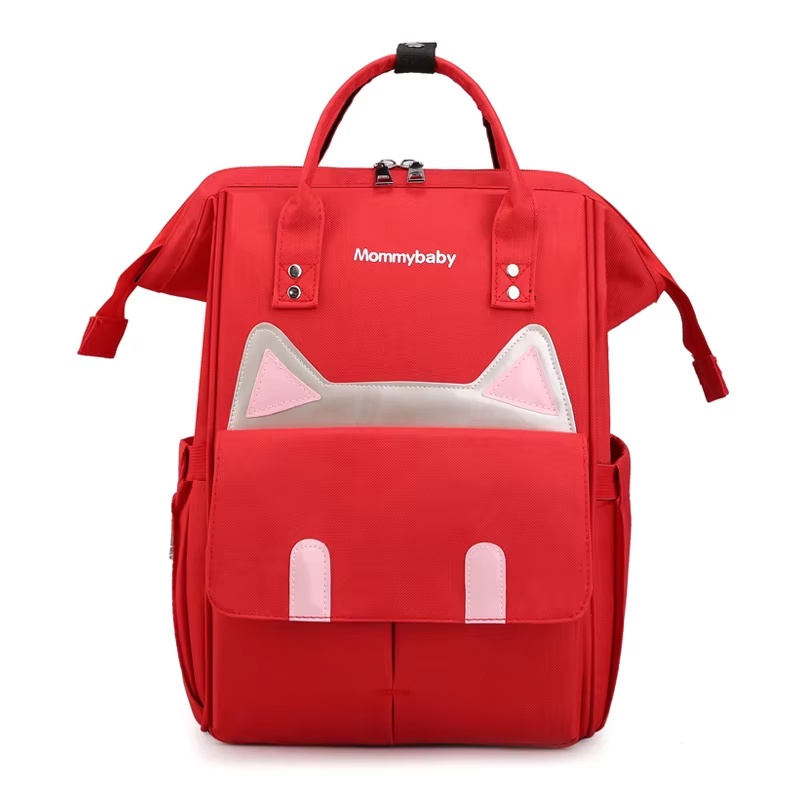 UmmiGo™ CuteCat Diaper Backpack – Spacious, USB-Ready & Waterproof for On-the-Go Moms
