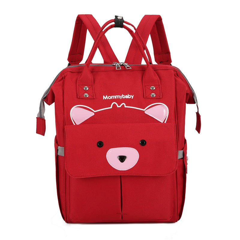 UmmiGo™ Teddy Diaper Backpack – Spacious, USB-Ready & Waterproof for On-the-Go Moms
